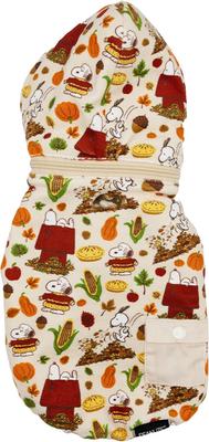 Show full view: Sassy Woof Peanuts Harvest Reversible Sherpa Dog Jacket, Medium slide 2 of 6