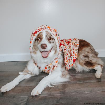 Show full view: Sassy Woof Peanuts Harvest Reversible Sherpa Dog Jacket, Medium slide 6 of 6