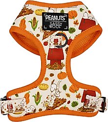 Sassy Woof Peanuts Harvest Adjustable Dog Harness, X-Small: 14 to 19-in chest