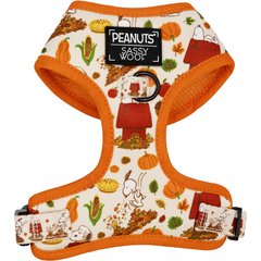 Sassy Woof Peanuts Harvest Adjustable Dog Harness, XX-Small: 10 to 14-in chest