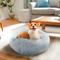 Show in main carousel: Precious Tails Super Lux Fur Bolster Cat & Dog Bed, Ice Gray, Medium slide 7 of 9