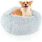 Show in main carousel: Precious Tails Super Lux Fur Bolster Cat & Dog Bed, Ice Gray, Large slide 2 of 9