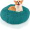 Show in main carousel: Precious Tails Super Lux Fur Bolster Cat & Dog Bed, Teal, Large slide 2 of 9