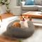 Show in main carousel: Precious Tails Super Lux Fur Bolster Cat & Dog Bed, Taupe, Large slide 8 of 10