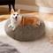 Show in main carousel: Precious Tails Super Lux Fur Bolster Cat & Dog Bed, Taupe, Large slide 7 of 10