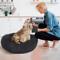 Show in main carousel: Precious Tails Super Lux Fur Bolster Cat & Dog Bed, Charcoal, Medium slide 5 of 9