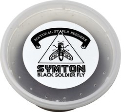 Symton Medium Live Black Soldier Fly Larvae Lizard Food, 1,000 count