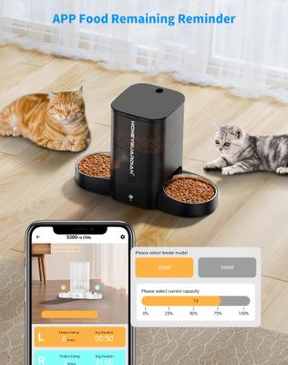 Show full view: HONEYGUARDIAN WiFi Enabled Automatic Cat Feeder, 3.5-liter, Black slide 5 of 9