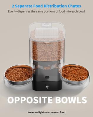 Show full view: HONEYGUARDIAN WiFi Enabled Automatic Cat Feeder, 3.5-liter, Black slide 6 of 9