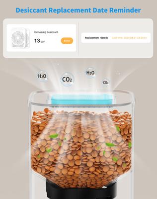 Show full view: HONEYGUARDIAN WiFi Enabled Automatic Cat Feeder, 3.5-liter, Black slide 8 of 9