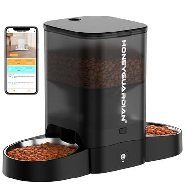 Show full view: HONEYGUARDIAN WiFi Enabled Automatic Cat Feeder, 3.5-liter, Black slide 2 of 9