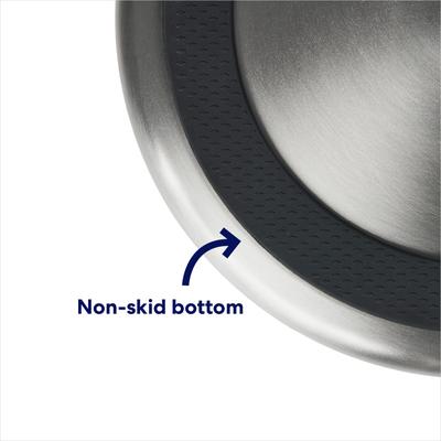 Show full view: Frisco Double Insulated Non-skid Stainless Steel Dog Bowl With Lid, Steel, Large: 8 cup slide 4 of 9