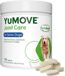 Vetnique Labs YuMOVE Mobility Hip & Joint Care Chewable Tablet Supplement for Senior Dogs, 120 count