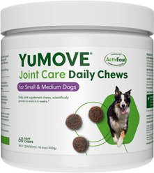 Vetnique Labs YuMOVE Mobility Hip & Joint Care Soft Chew Supplement for Small & Medium Dogs, 60 count