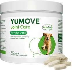 Vetnique Labs YuMOVE Mobility Hip & Joint Care Chewable Tablet Supplement for Adult Dogs, 300 count