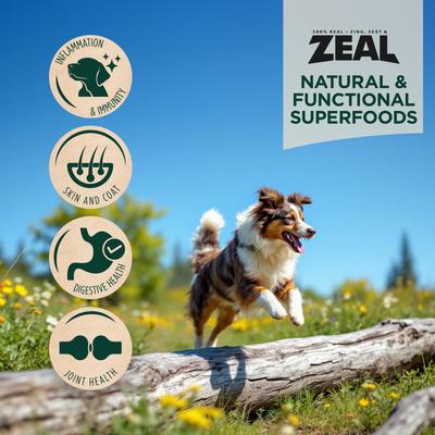 ZEAL Beef Recipe Grain-Free Gently Air-Dried Dog Food, 2.2-lb bag