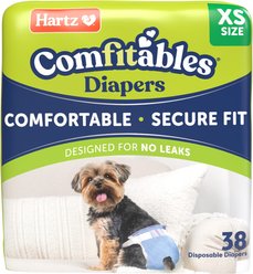 Hartz Comfitables Male & Female Dog Diapers, X-Small: 8 to 12-in waist, 38 count