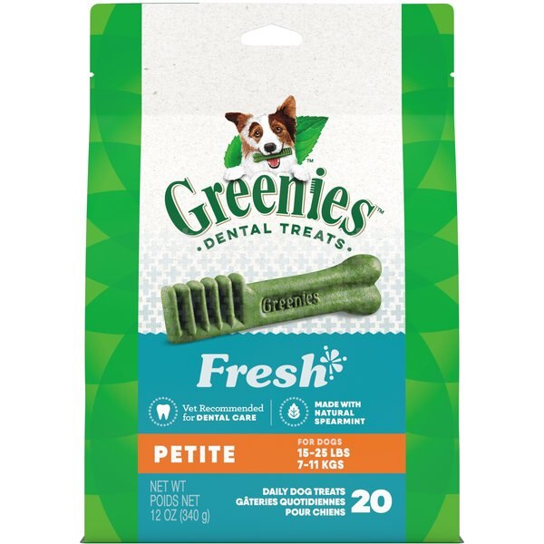 Greenies Petite Natural Fresh Mint Dental Dog Treats