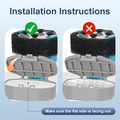 Show full view: Casfuy PWS-154 & 133 Cat Water Fountain Replacement Filters & Sponges, 8 count slide 4 of 8