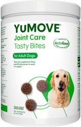 Vetnique Labs YuMOVE Mobility Hip & Joint Care Hickory Flavor Tasty Bites Supplement for Dogs, 300 count