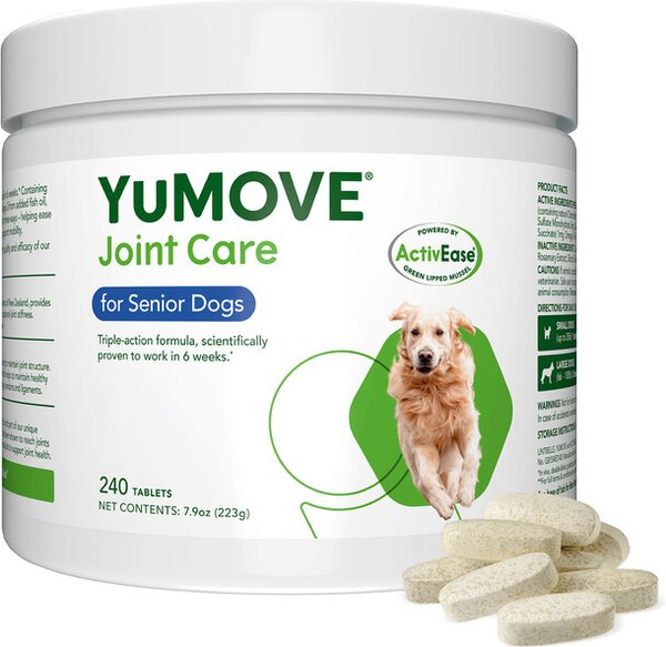 Vetnique Labs YuMOVE Mobility Hip & Joint Care Chewable Tablet Supplement for Senior Dogs