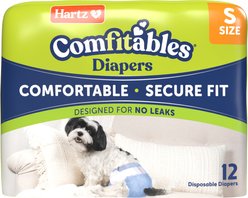 Hartz Comfitables Male & Female Dog Diapers, Small: 10 to 15.5-in waist, 12 count
