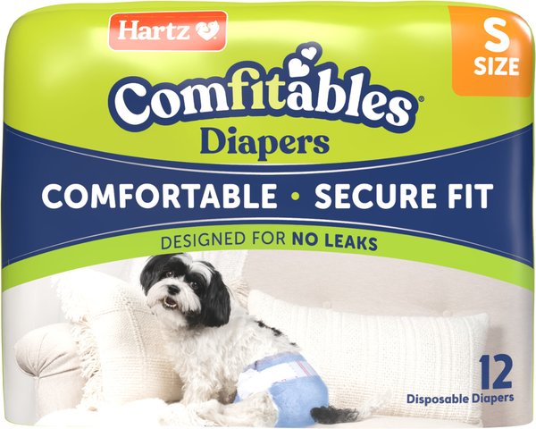 Show full view: Hartz Comfitables Male & Female Dog Diapers, Small: 10 to 15.5-in waist, 12 count slide 1 of 11