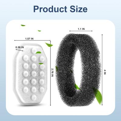 Show full view: Casfuy PWS-154 & 133 Cat Water Fountain Replacement Filters & Sponges, 8 count slide 3 of 8