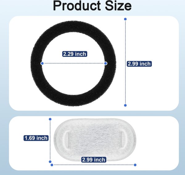 Casfuy Pet Fountain Replacement Filters for PWS-143,140,120 & 136, 8 count