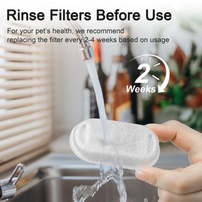 Show full view: Casfuy Pet Fountain Replacement Filters for PWS-143,140,120 & 136, 8 count slide 6 of 7