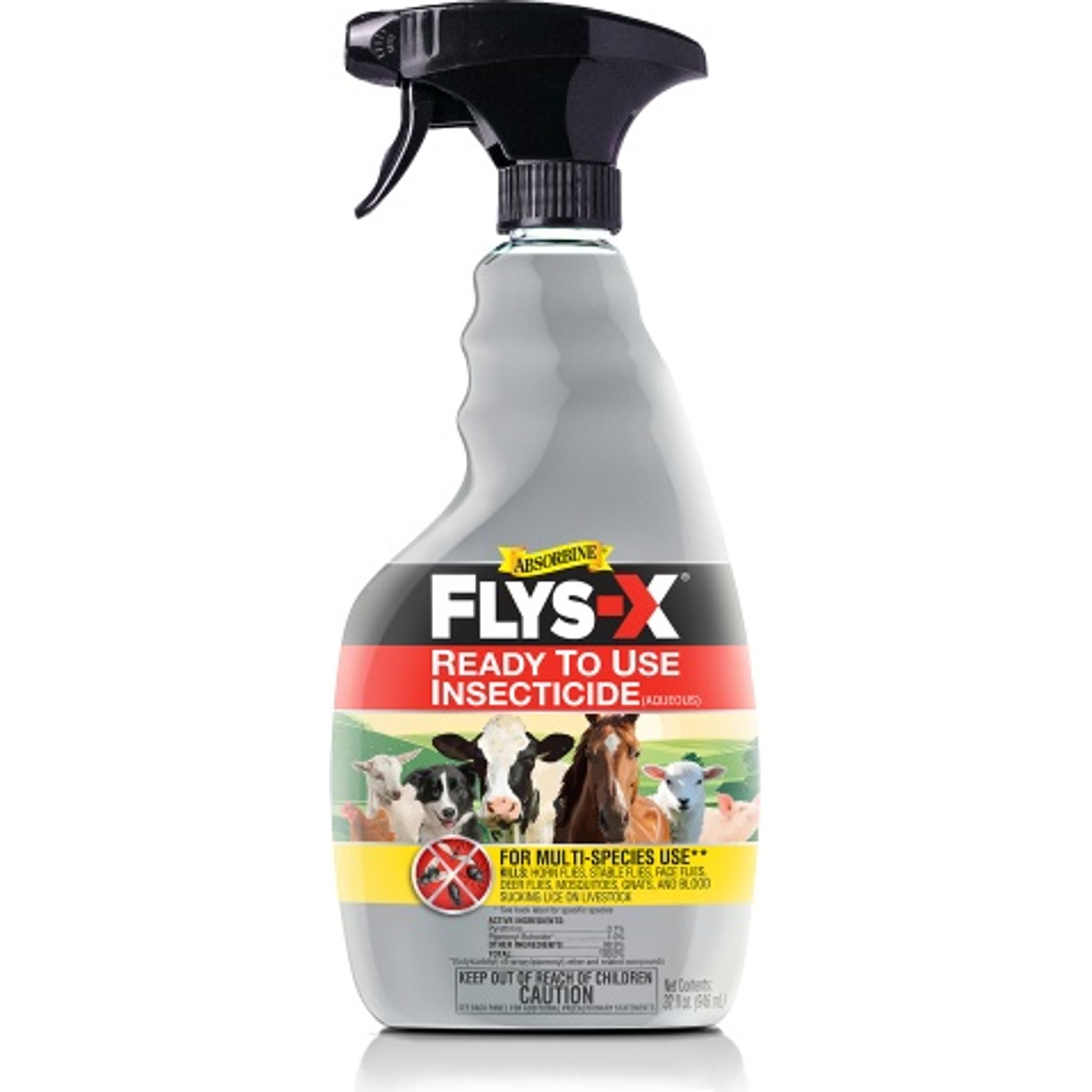 Absorbine Flys-X Ready To Use Horse & Livestock Insecticide, 32-fl oz bottle, bundle 3
