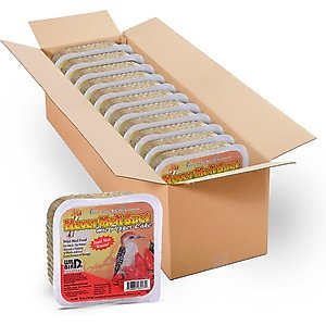 Pine Tree Farms Never Melt Suet Hot Pepper Cake Bird Food, 12-oz tray, 12 count