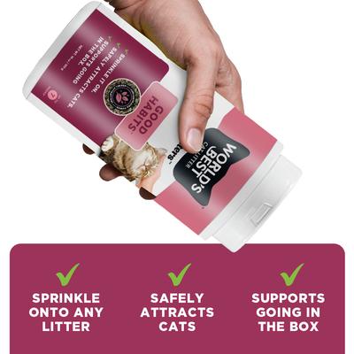 Show full view: World's Best Boosters Good Habits Unscented Cat Litter Additive, 18-oz slide 6 of 10