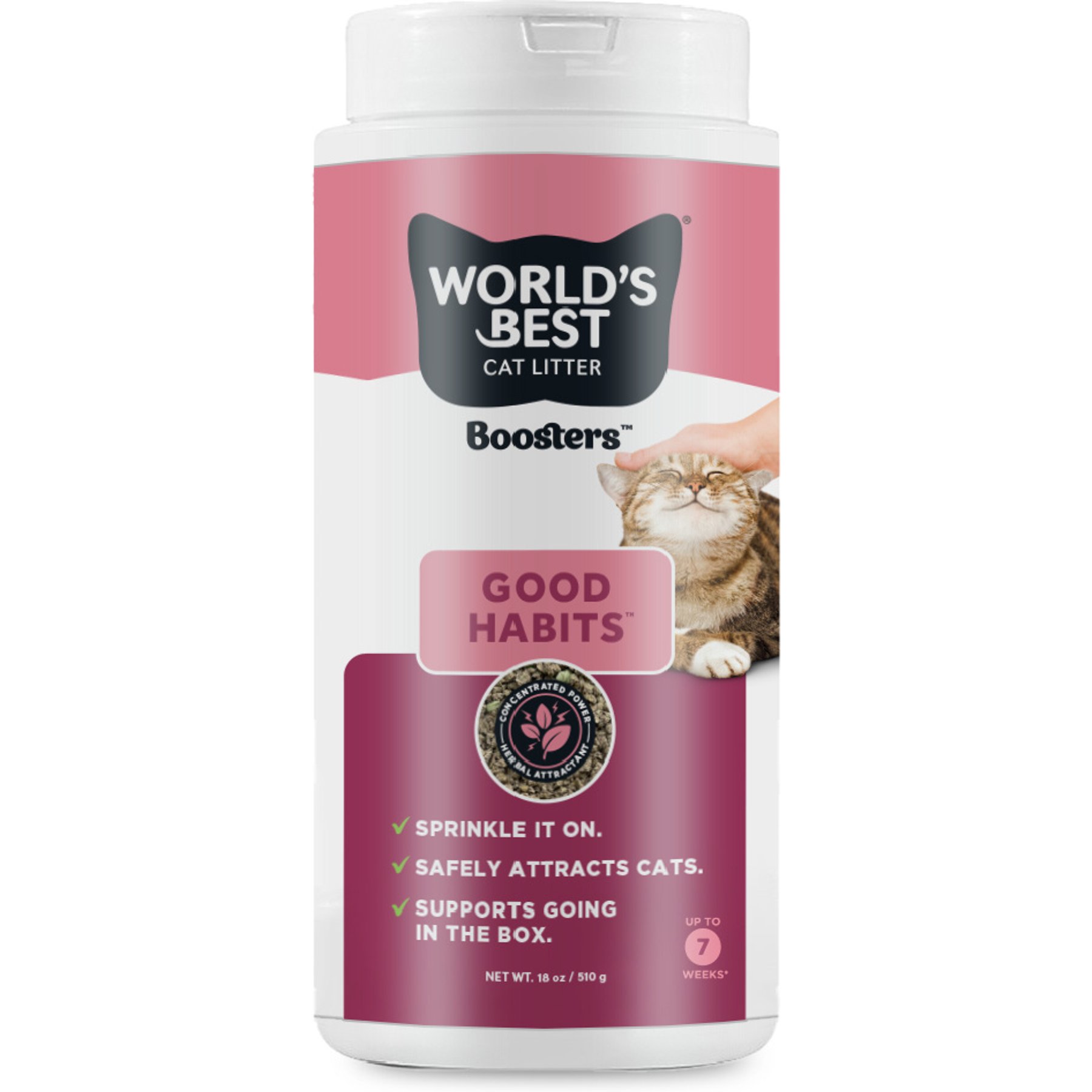 World's Best Boosters Good Habits Unscented Cat Litter Additive, 18-oz