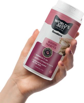 Show full view: World's Best Boosters Good Habits Unscented Cat Litter Additive, 18-oz slide 5 of 10