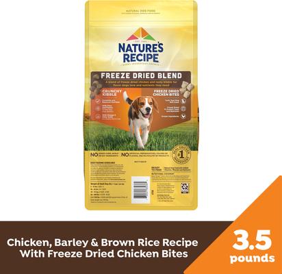 Show full view: Nature's Recipe Freeze-Dried Chicken, Barley & Brown Rice Dog Food, 3.5-lb bag slide 3 of 13