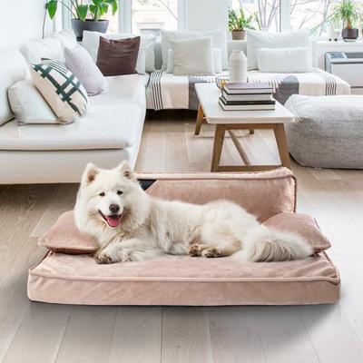 Show full view: Precious Tails Precious Tails Modern Sofa Cat & Dog Bed with Removable Cover, Taupe, Large slide 6 of 8