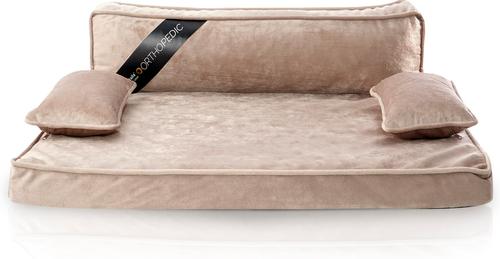 Show full view: Precious Tails Precious Tails Modern Sofa Cat & Dog Bed with Removable Cover, Taupe, Large slide 2 of 8