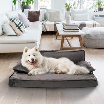 Show full view: Precious Tails Precious Tails Modern Sofa Cat & Dog Bed with Removable Cover, Gray, Large slide 6 of 8