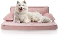 Precious Tails Precious Tails Modern Sofa Cat & Dog Bed with Removable Cover, Pink, Medium