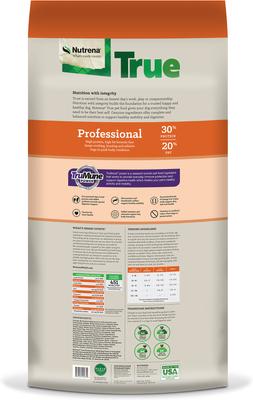 Show full view: Nutrena True Professional 30/20 Dry Dog Food, 50-lb bag slide 9 of 10