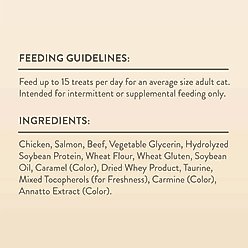 Meowee! Snack Stacks Triple Protein with Real Chicken, Salmon & Beef Cat Treats, 1.5-oz bag slide 2 of 9