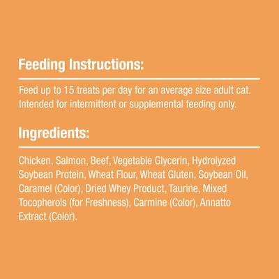 Show full view: Good 'n' Tasty Triple Flavor Layers with Real Chicken, Salmon & Beef Cat Treats, 1.8-oz bag slide 8 of 11