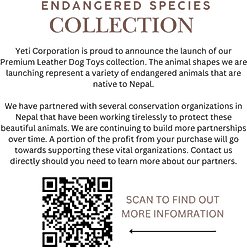 Yeti Dog Chew Leather Panda Dog Chew Toy slide 2 of 5