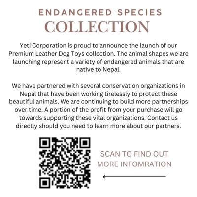 Show full view: Yeti Dog Chew Leather Leopard Dog Chew Toy slide 4 of 4