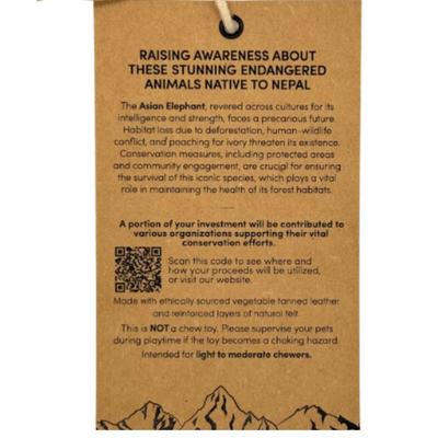 Show full view: Yeti Dog Chew Leather Elephant Dog Chew Toy slide 4 of 6