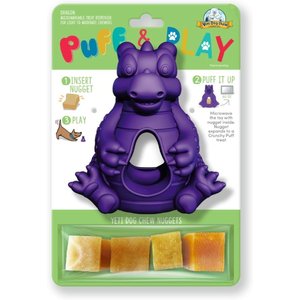 Yeti Dog Chew Dragon Puff & Play Dog Toy, Purple