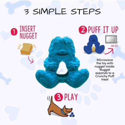 Show full view: Yeti Dog Chew Yeti Puff & Play Dog Toy, Blue slide 3 of 7