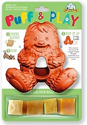Yeti Dog Chew Yeti Puff & Play Dog Toy, Orange