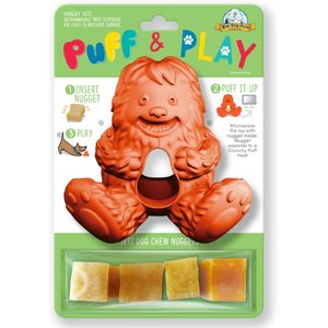 Yeti Dog Chew Yeti Puff & Play Dog Toy, Orange